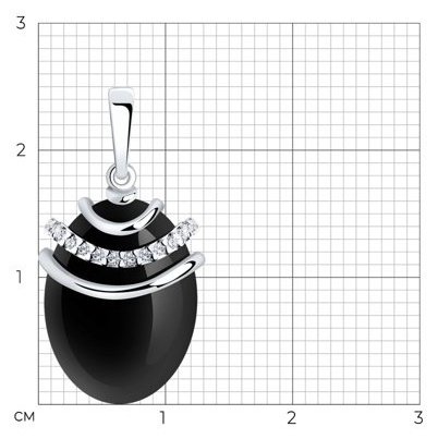 Подвеска SOKOLOV 83030037 вес 2.81 г серебро, фианит, агат купить,NaN