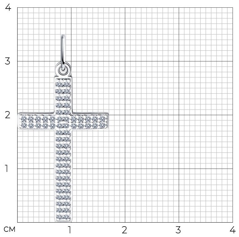 Подвеска SOKOLOV 94030202_1,39 вес 1.39 г серебро, фианит купить,NaN