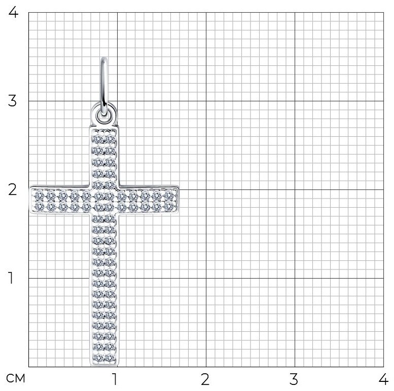 Подвеска SOKOLOV 94030202_1,39 вес 1.39 г серебро, фианит купить,NaN