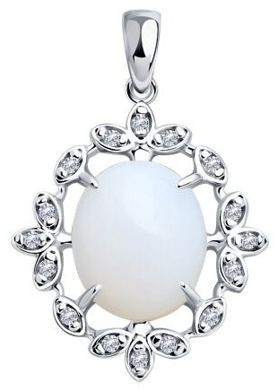 Подвеска SOKOLOV 83030311 вес 2.75 г серебро, фианит купить,NaN