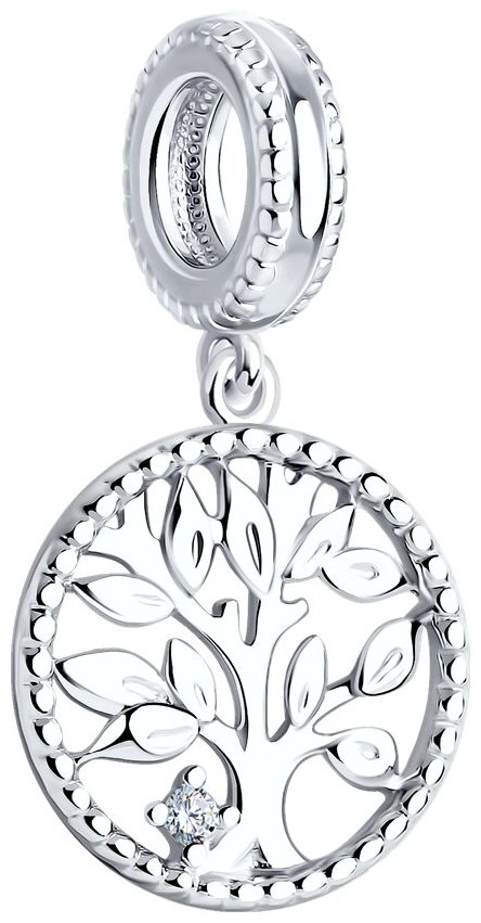 Подвеска SOKOLOV 94032485 вес 1.61 г серебро, фианит купить,NaN