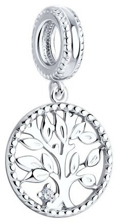 Подвеска SOKOLOV 94032485 вес 1.65 г серебро, фианит купить,NaN