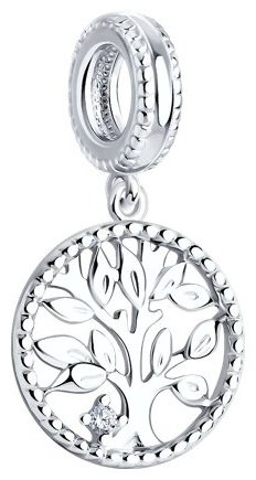 Подвеска SOKOLOV 94032485 вес 1.65 г серебро, фианит купить,NaN
