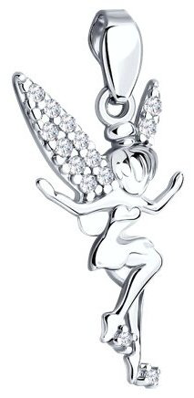 Подвеска SOKOLOV 94030701 вес 0.95 г серебро, фианит купить,NaN
