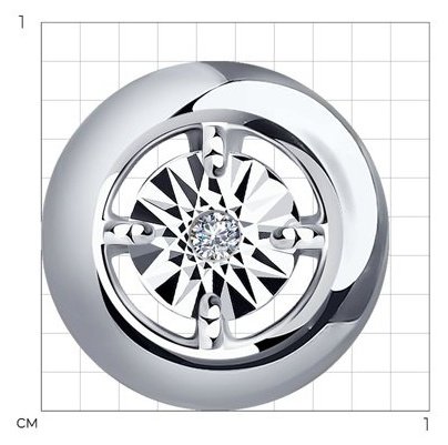 Подвеска SOKOLOV 87030032 вес 0.84 г серебро, бриллиант купить,NaN