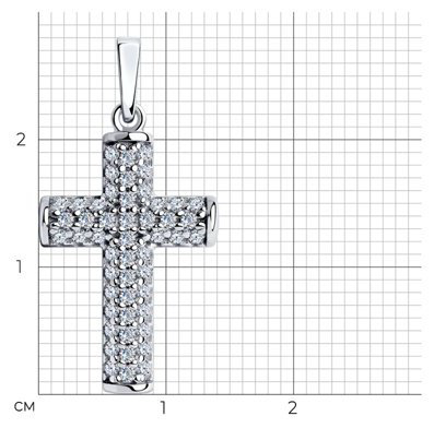 Подвеска SOKOLOV 94032566_s вес 1.66 г серебро, фианит купить,NaN