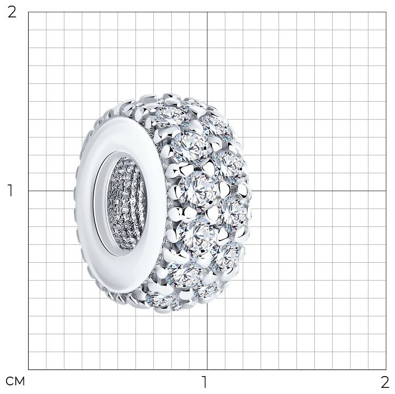 Подвеска SOKOLOV 94032592 вес 2.37 г серебро, фианит купить,NaN