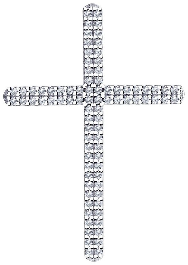 Подвеска SOKOLOV 94031253 вес 1.87 г серебро, фианит купить,NaN
