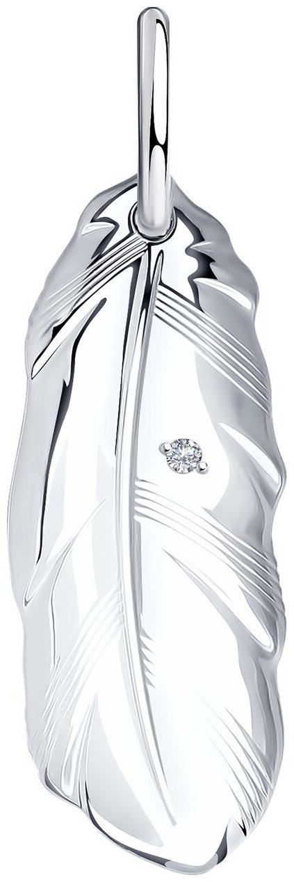Подвеска SOKOLOV 94031290 вес 1.11 г серебро, фианит купить,NaN