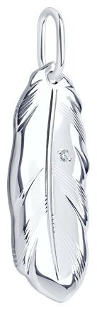 Подвеска SOKOLOV 94031290 вес 1.11 г серебро, фианит купить,NaN