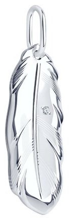 Подвеска SOKOLOV 94031290 вес 1.11 г серебро, фианит купить,NaN