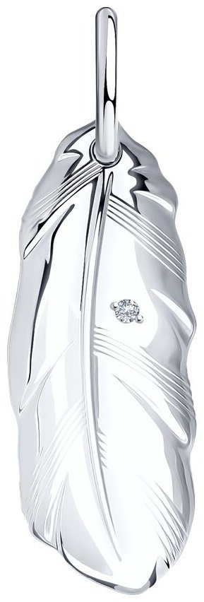 Подвеска SOKOLOV 94031290 вес 1.12 г серебро, без вставок купить,NaN