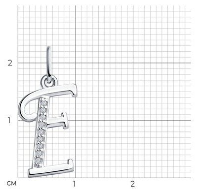 Подвеска SOKOLOV 94031367 вес 0.74 г серебро, фианит купить,NaN