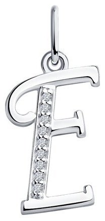 Подвеска SOKOLOV 94031367 вес 0.75 серебро, фианит купить,NaN