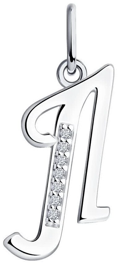 Подвеска SOKOLOV 94031370-s20 вес 0.78 г серебро, фианит купить,NaN