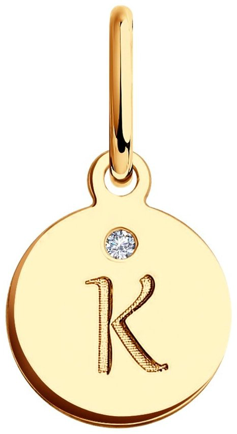 Подвеска SOKOLOV 036383 вес 0.4 г золото, фианит купить,NaN