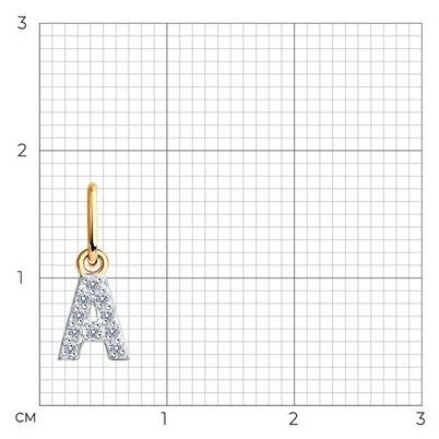 Подвеска SOKOLOV 036394 вес 0.28 г золото, фианит купить,NaN
