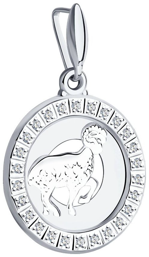 Подвеска SOKOLOV 94031383 вес 1.341 г серебро, фианит купить,NaN