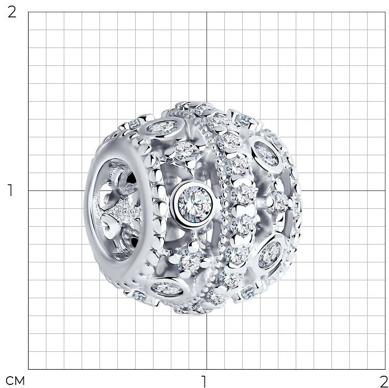 Подвеска SOKOLOV 94032940 вес 2.24 г серебро, фианит купить,NaN
