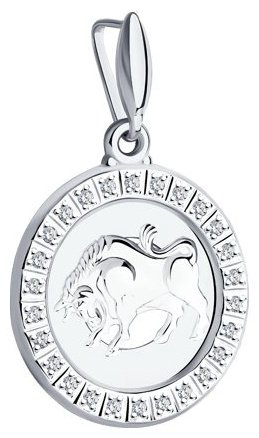 Подвеска SOKOLOV 94031384 вес 1.49 г серебро, фианит купить,NaN