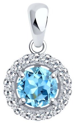Подвеска SOKOLOV 92030756 вес 1.19 г серебро, фианит купить,NaN