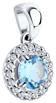 Подвеска SOKOLOV 92030756 вес 1.19 г серебро, фианит купить,NaN