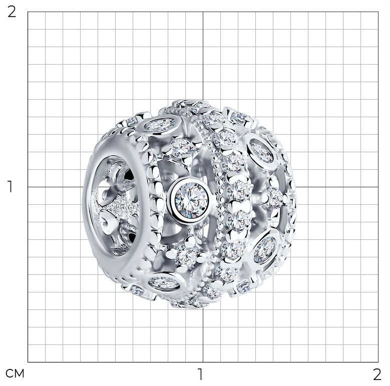 Подвеска SOKOLOV 94032940 вес 2.44 г серебро, фианит купить,NaN