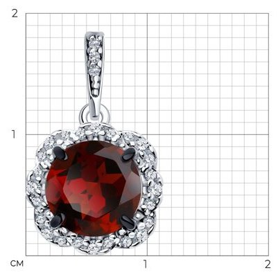Подвеска SOKOLOV 92030759 вес 1.69 г серебро, фианит, ситалл купить,NaN