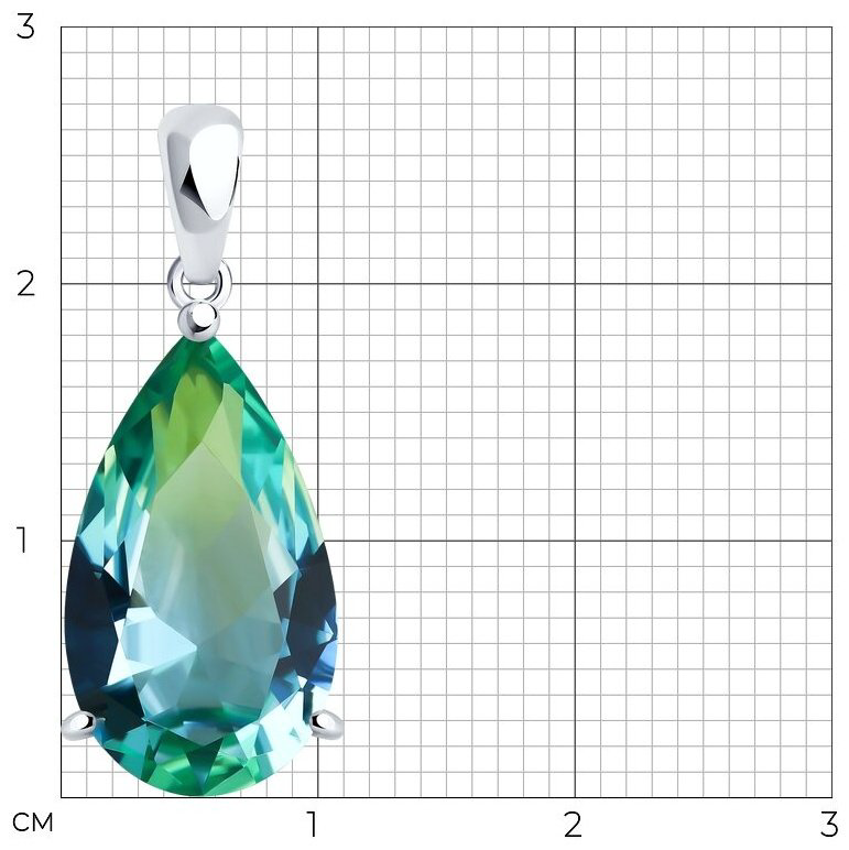 Подвеска SOKOLOV 92030764 вес 1.98 г серебро, ситалл купить,NaN