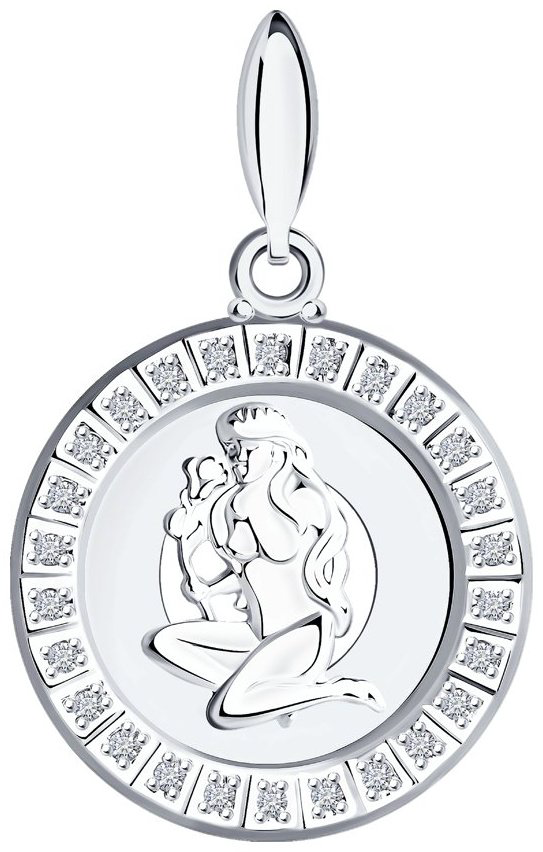Подвеска SOKOLOV 94031388 вес 1.41 г серебро, фианит купить,NaN