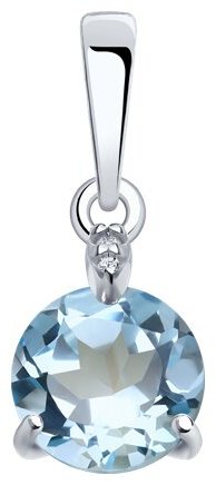 Подвеска SOKOLOV 92030776 вес 0.72 г серебро, фианит купить,NaN