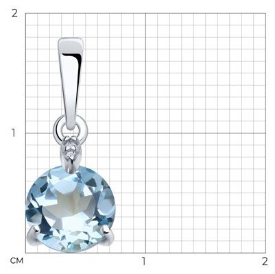 Подвеска SOKOLOV 92030776 вес 0.72 г серебро, фианит купить,NaN