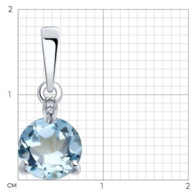 Подвеска SOKOLOV 92030776 вес 0.72 г серебро, фианит купить,NaN
