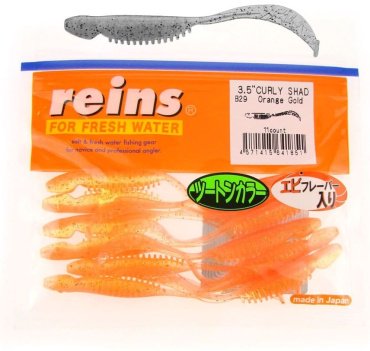 Мягкая приманка Curly Shad 3.5"# B29 Orange Gold 10 шт купить,NaN