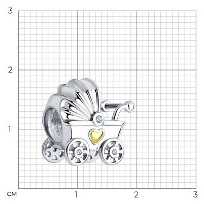 Подвеска SOKOLOV 94032989 вес 2.55 г серебро, фианит купить,NaN