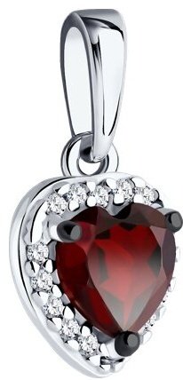 Подвеска SOKOLOV 92030780 вес 1 г серебро, гранат купить,NaN
