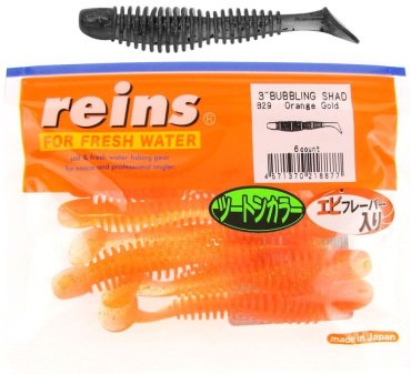 Мягкая приманка Bubbling Shad 3# B29 Orange Gold 6 шт купить,NaN