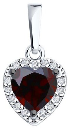 Подвеска SOKOLOV 92030780 вес 1 г серебро, фианит купить,NaN