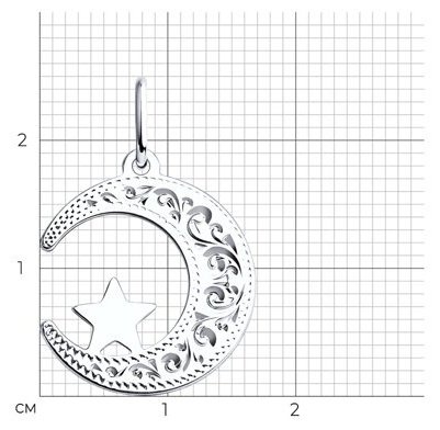 Подвеска SOKOLOV 94031407 вес 0.7 г серебро, без вставок купить,NaN