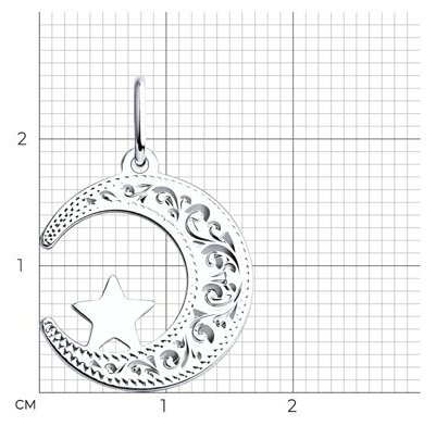 Подвеска SOKOLOV 94031407 вес 0.7 г серебро, без вставок купить,NaN