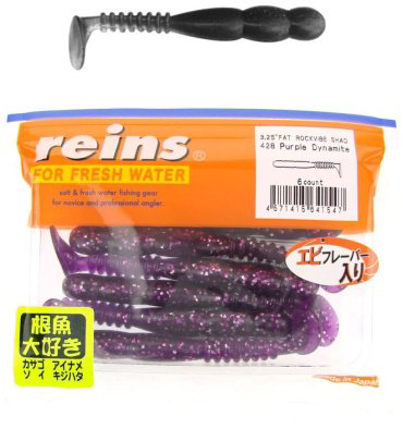 Мягкая приманка Fat Rockvibe Shad 3.25"# 428 Purple Dynamite 6 шт купить,NaN