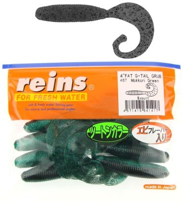 Мягкая приманка Fat G-Tail Grub 4"# 467 Mokkori Green 8 шт купить,NaN