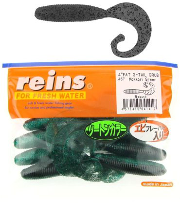 Мягкая приманка Fat G-Tail Grub 4"# 467 Mokkori Green 8 шт купить,NaN