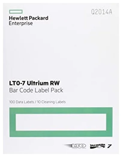 Стикеры для заметок HPE LTO-7 Ultrium RW Bar Code Label Pack