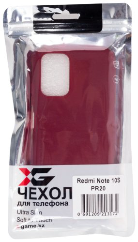 Чехол X-Game XG-PR20 для Xiaomi Redmi Note 10S бордовый купить,NaN