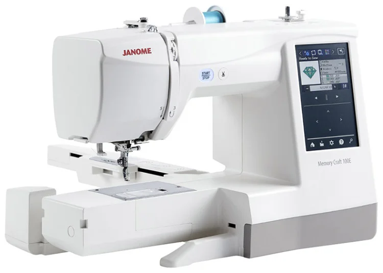 Вышивальная машина JANOME Memory Craft 100E Turquoise Blue купить,NaN