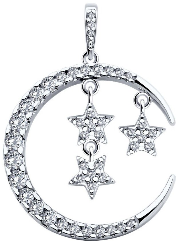 Подвеска SOKOLOV 94033200 вес 3.94 г серебро, фианит купить,NaN