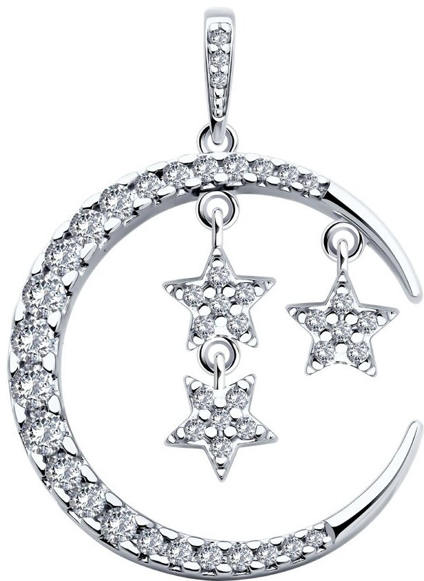 Подвеска SOKOLOV 94033200 вес 3.94 г серебро, фианит купить,NaN