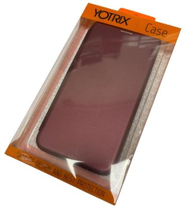 Чехол Yotrix FolioCase Plain для Xiaomi Redmi Note 11 Pro бордовый купить,870