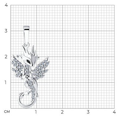 Подвеска SOKOLOV 94033209 вес 1.82 г серебро, фианит, эмаль купить,NaN